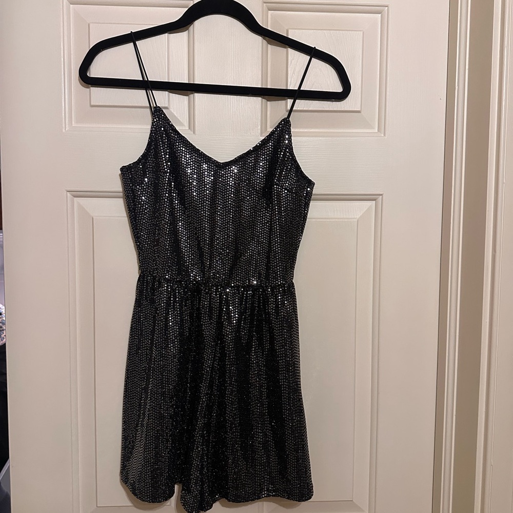 H&M Black Sequin Romper